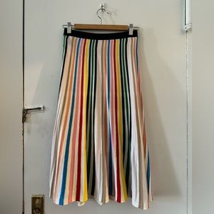 JCrew knit rainbow swing skirt sz Small